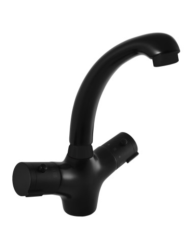 Washbasin faucet TERMOSTATIC black matt - Barva černá matná,Rozměr 3/8''