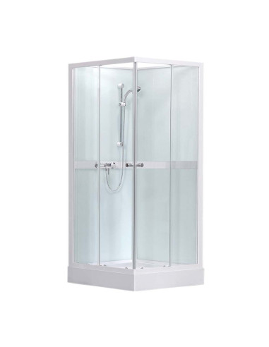 copy of Roth Simple semi-circular shower cabin 90x90cm, white - 5