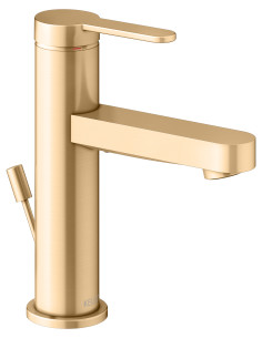 Keuco Vienas sviras izlietnes maisītājs 100 IXMO brushed brass