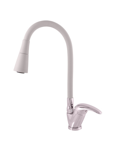 Sink faucet with flexible spout with shower SAZAVA - Barva chrom/šedá,Rozměr 3/8'',Typ ručky SA506.0/13S