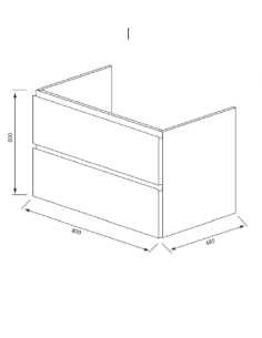 SPN Skapis balts CRYSTAL 80x50x48,5cm (bez izlietnes) - 1