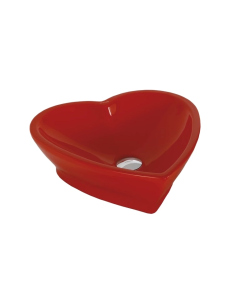 worktop washbasin Love, red - 2