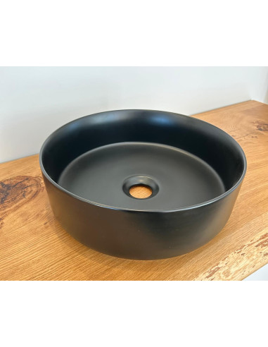 Washbasin Lavita Merida Slim Black 37x37x12cm, round Z223MB - 6