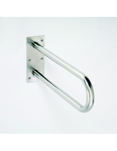 HELP: Grab bar in U shape 600 mm, stainless steel, brushed, without cover