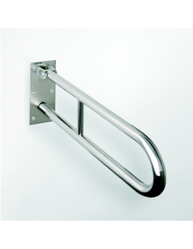 HELP: Folding grab bar in U shape 600 mm, stainless steel, polished, without cover