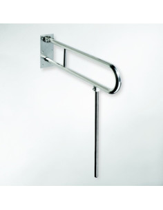 HELP: Folding grab bar in U shape with buttress stand 813 mm, brushed, without cover