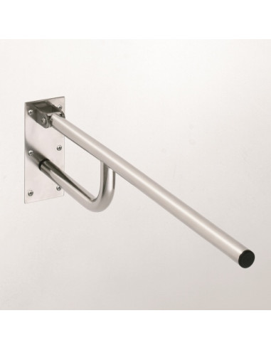 HELP: Folding grab bar 760 mm, stainless steel, brushed, without cover