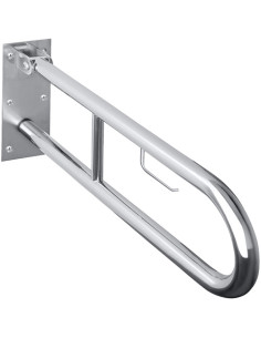 HELP: Folding grab bar in U shape with TP holder  813 mm, stainless steel, polished, without cover