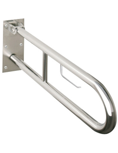 HELP: Folding grab bar in U shape with TP holder 813 mm, stainless steel, matt, without cover