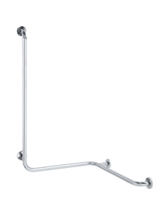 HELP: Shower grab bar with vertical support leftward, polished, with cover