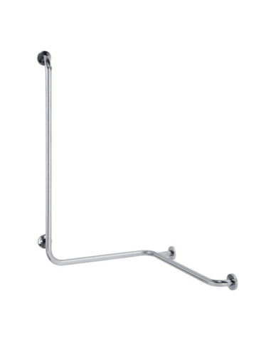 HELP: Shower grab bar with vertical support leftward, brushed, with cover