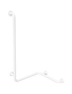 HELP: Shower grab bar with vertical support leftward, white, without cover