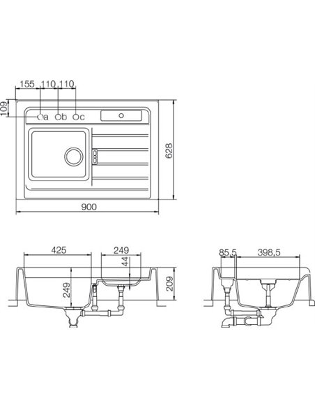 Кухонная раковина Schock Grando 90 (M-100) магнолия - 5
