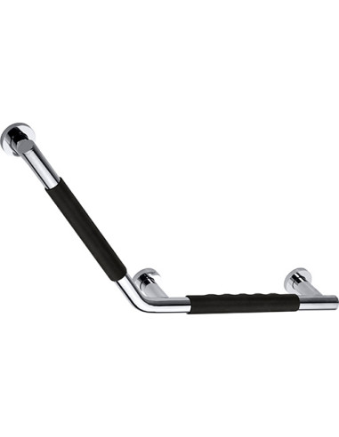 OMEGA: Grab bar angled 135°, left, black rubber