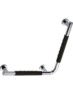 OMEGA: Grab bar angled 90°, right, black rubber