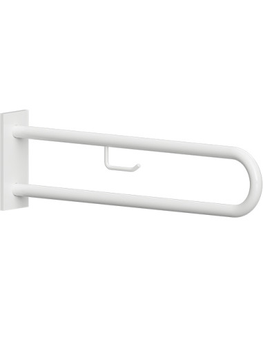 HELP:abutment grab bar in U shape with TP holder 750 mm, white, with cover