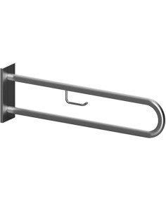 HELP:abutment grab bar in U shape 850 mm, stainless steel, brushed, with cover