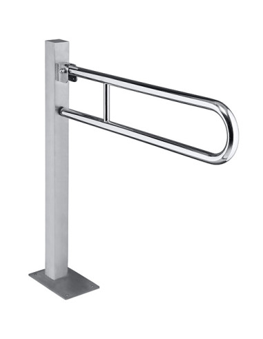 HELP: Folding grab bar U- shapped, ground mounted 750 mm, stainless steel, matt, without cover