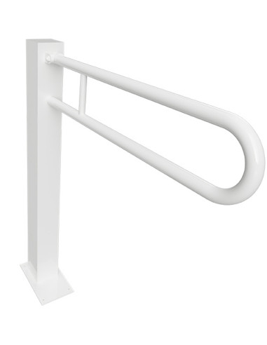 HELP: Folding grab bar U- shapped, ground mounted 750 mm, white, without cover