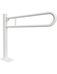 HELP: Folding grab bar U- shapped, ground mounted 850 mm, white, with cover