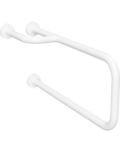 HELP: Grab bar with towel-holder, left, white with cover flange