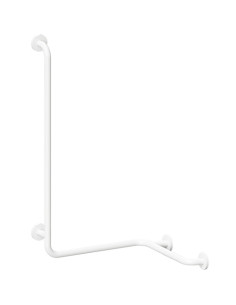 HELP: Shower grab bar with vertical support leftward, white, with cover