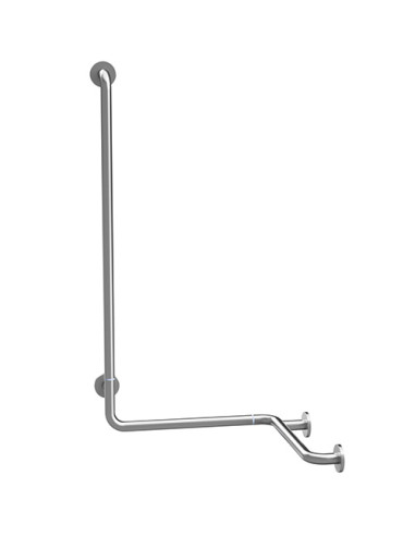 HELP: Foldable shower grab bar with vertical support leftward, brushed with cover