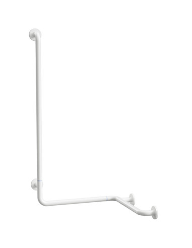 HELP: Foldable shower grab bar with vertical support leftward, white with cover