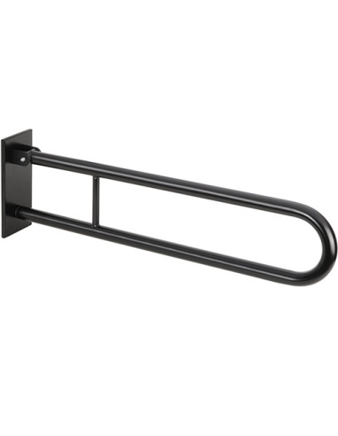 HELP: Folding grab bar in U shape 813 mm, black, with cover