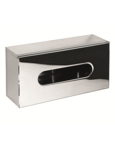 Paper tissue dispenser, stainless steel, polished