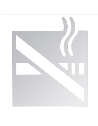 Pictogram - No smoking, square, polished