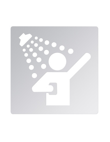 Pictogram - Shower, square, polished