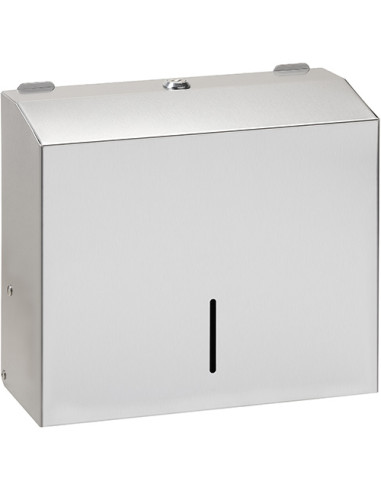 Paper towel dispenser, 265 mm, stainless steel, matt