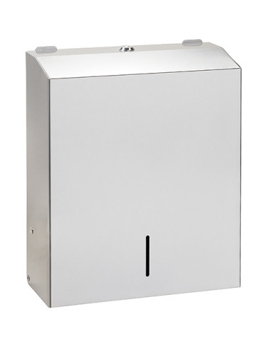 Paper towel dispenser, 370 mm, stainless steel, matt