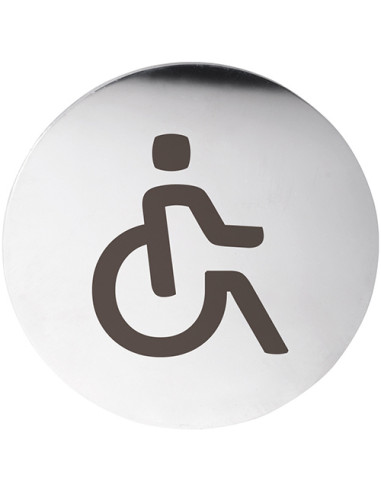 HOME: Pictogram – Disabled toilet, circle, polished