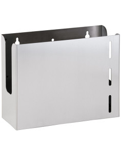 Paper towel dispenser open, stainless steel, matt