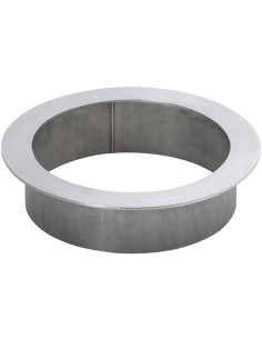 Countertop-mounted circular waste chute 135 mm, stainless steel, matt