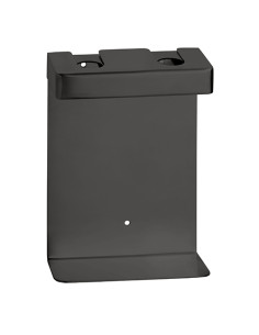 Double holder for soap dispenser, square, black