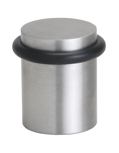 Door stop on floor, stainless steel, matt