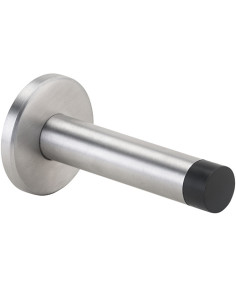 Door stop on the wall, stainless steel, matt