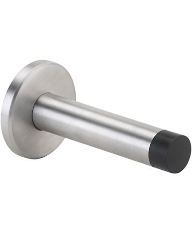 Door stop on the wall, stainless steel, matt