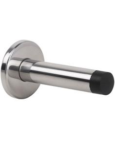 Door stop on the wall, stainless steel, polished