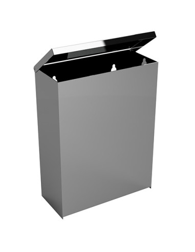 Wall mounted waste bin, 6 l, stainless steel, polished