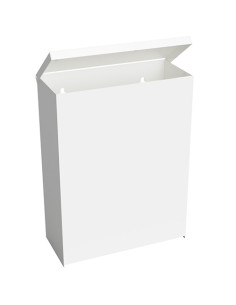 Wall mounted waste bin, 6 l, stainless steel, white