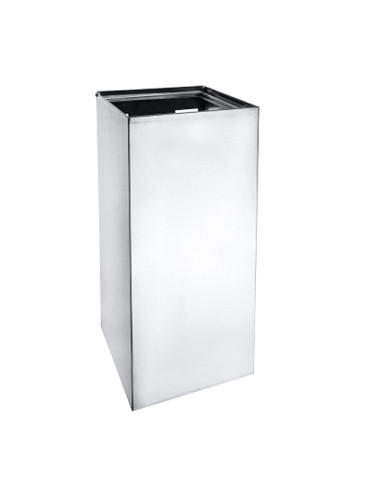 Wall mounted waste bin, 25 l, stainless steel, polished