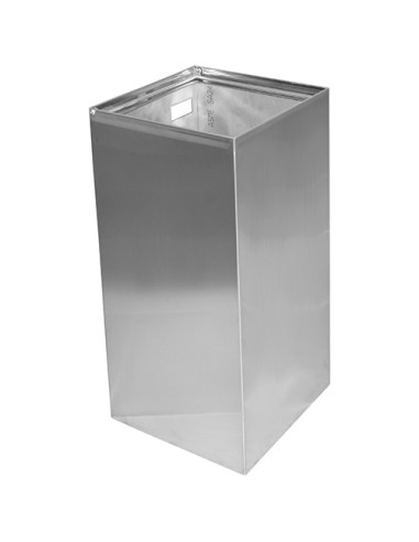 Waste bin, 25 l, stainless steel, matt