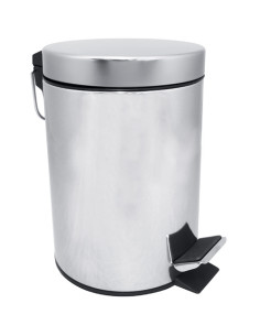 Waste bin, 5 l, stainless steel, polished