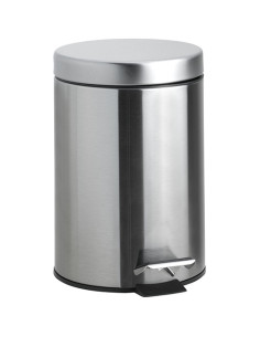 Waste bin, 5 l, stainless steel, matt