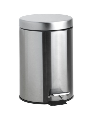 Waste bin, 5 l, stainless steel, matt