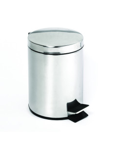 Waste bin, 20 l, stainless steel, polished